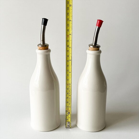 Huile d'Olive Oil & Vinaigre Vinegar Cruets Set Revol La Porcelaine France - Picture 5 of 5